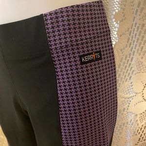 Kerrits Womens Sz S Purple Houndstooth Black Performance Equestrian Riding Pants